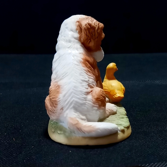 Vintage Homco Puppy Dog With Duckling Porcelain Figurine - Picture 5 of 7